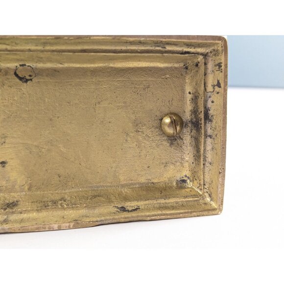 Vintage Solid Brass Sculpture of an Ibex Antelope, Art deco style brass Ram - Picture 11 of 14